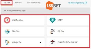 Chi tiết cách nạp tiền 188bet